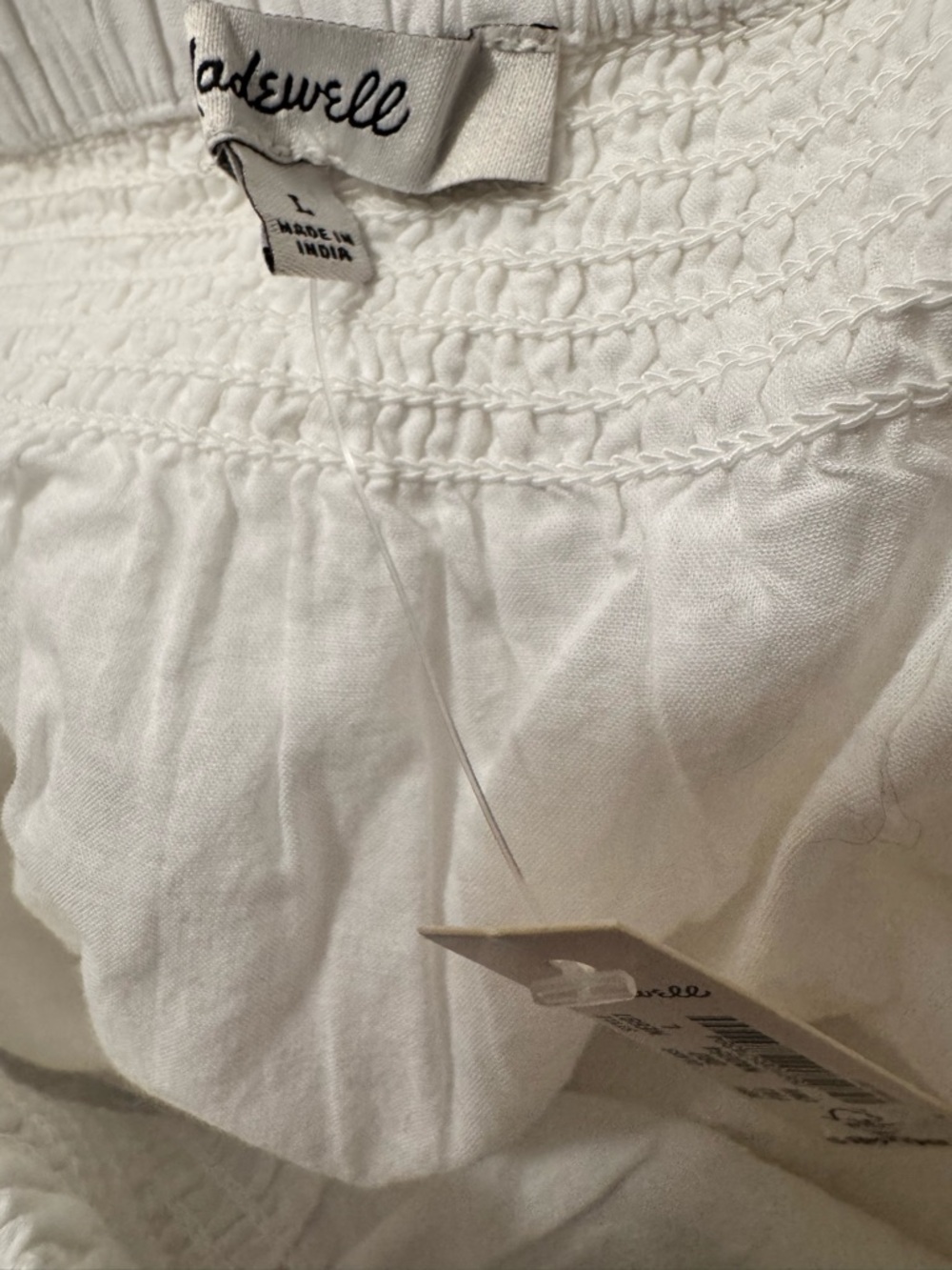 Madewell Embroidered Smock-Waist Ruffle Mini Skirt Large NWT - Picture 9 of 11